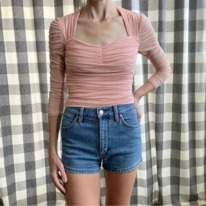 Express Blush Ruched Blouse